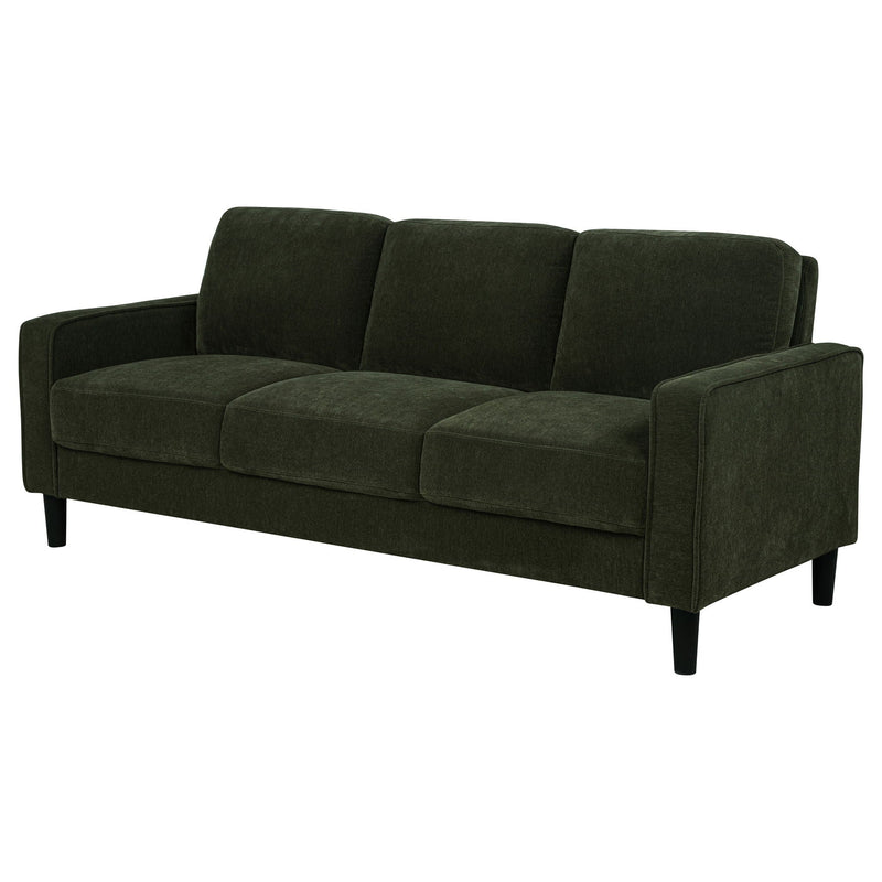 Ruth 77-inch Fabric Upholstered Track Arm Sofa Matcha Green