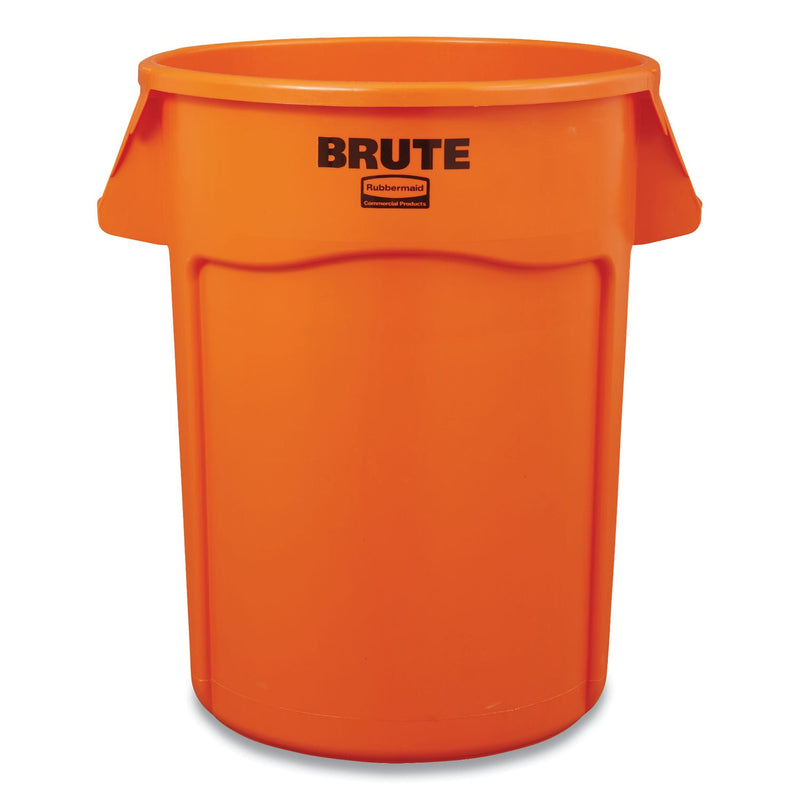 Rubbermaid Brute Round Containers, 32 gal, Orange