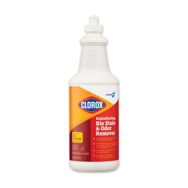 Clorox Disinfecting Bio Stain and Odor Remover, Fragranced, 32 oz Pull-Top Bottle