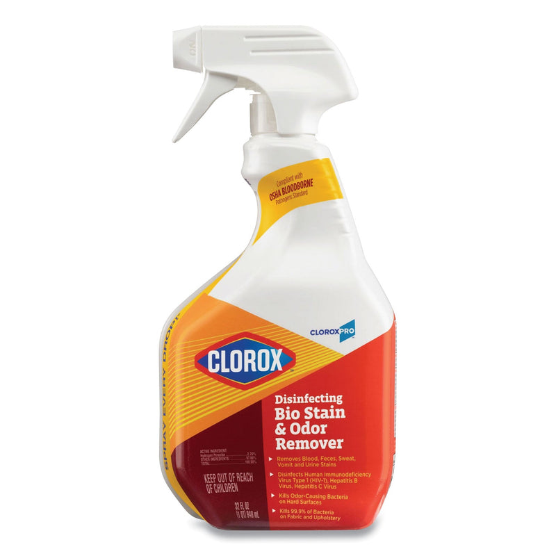 Clorox Disinfecting Bio Stain and Odor Remover, Fragranced, 32 oz Spray Bottle