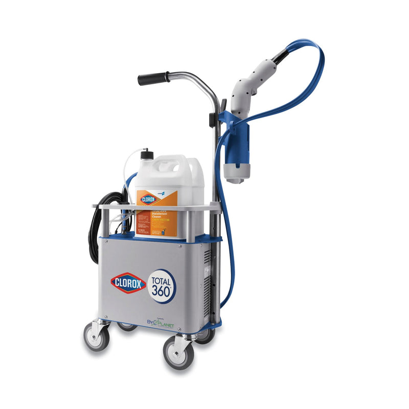Clorox Total 360 Electrostatic Sprayer, Cart System, Trigger, 1" x 7 ft Hose, Gray
