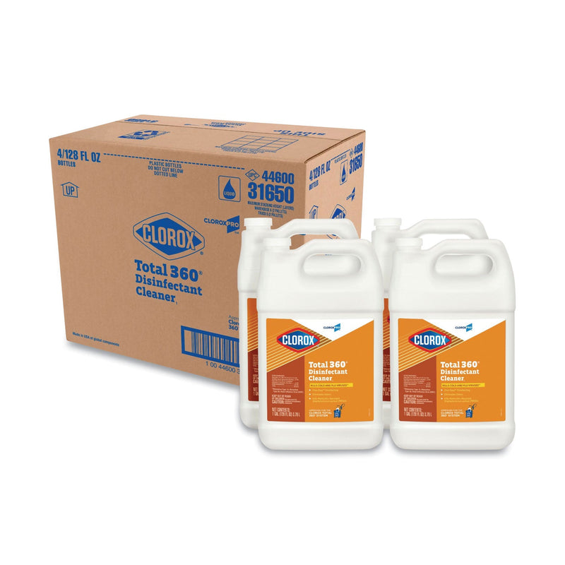 Clorox Total 360 Disinfectant Cleaner, 128 oz Bottle, 4/Carton