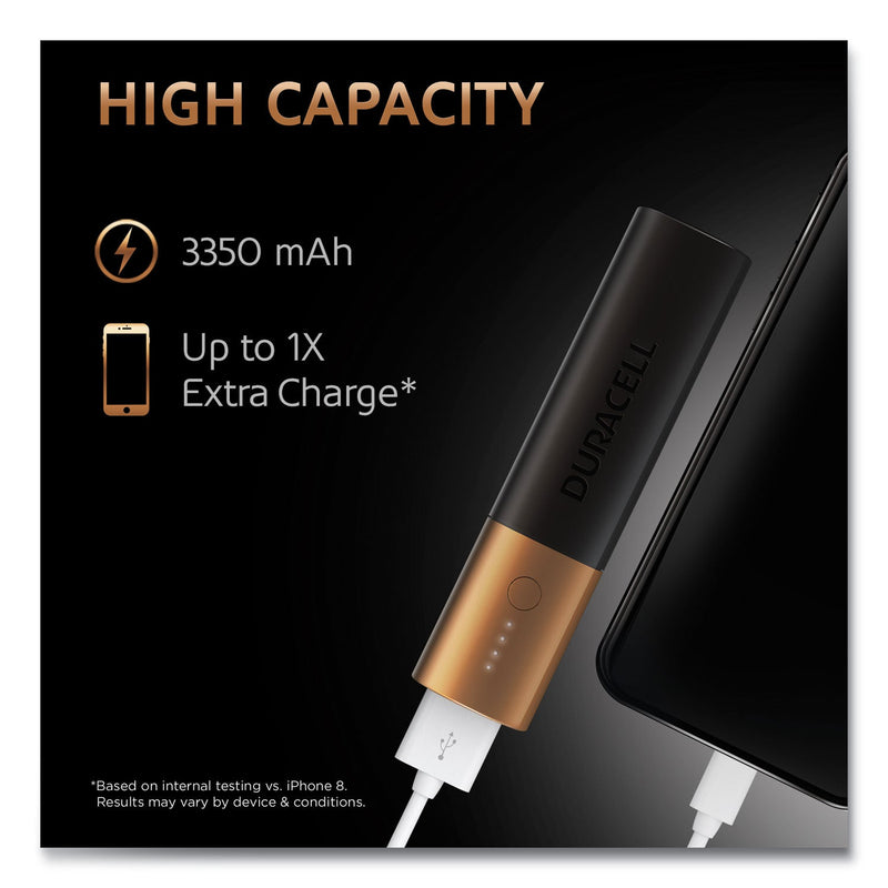 Duracell Rechargeable 3350 mAh Powerbank, 1 Day Portable Charger