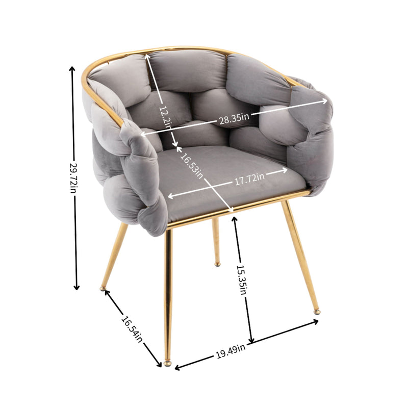 Luxury Modern Simple Leisure Single Sofa Chair Bedroom Lazy Person Household Dresser Stool Manicure Table Back Chair