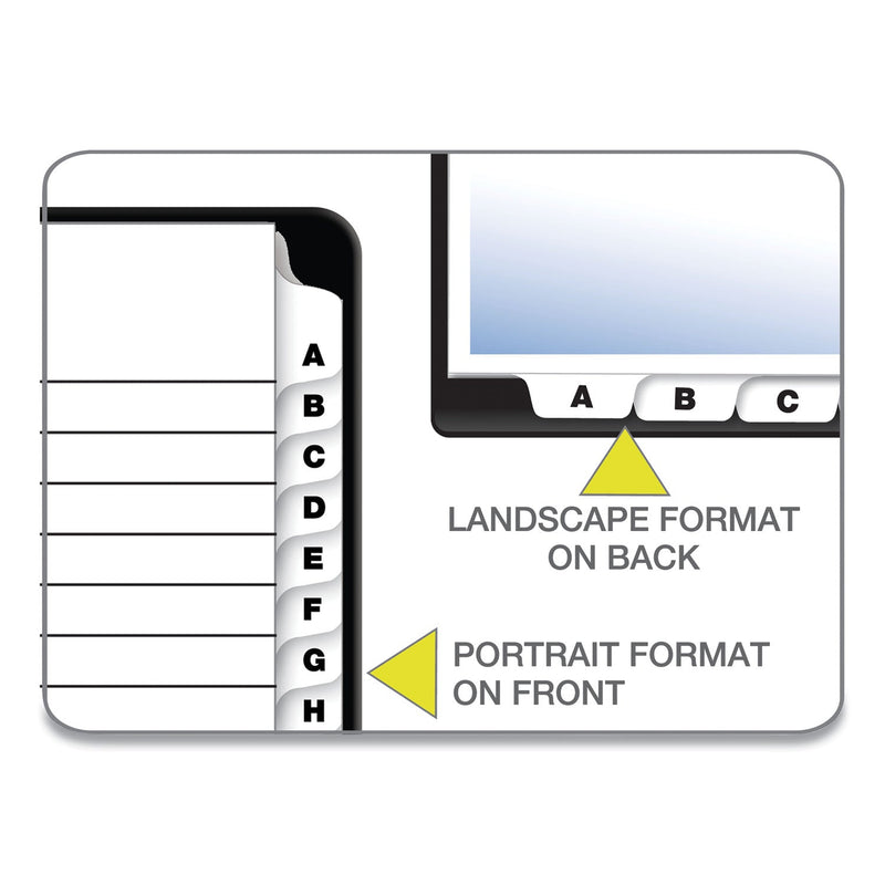 Cardinal OneStep Printable Table of Contents and Dividers, 26-Tab, A to Z, 11 x 8.5, White, White Tabs, 1 Set