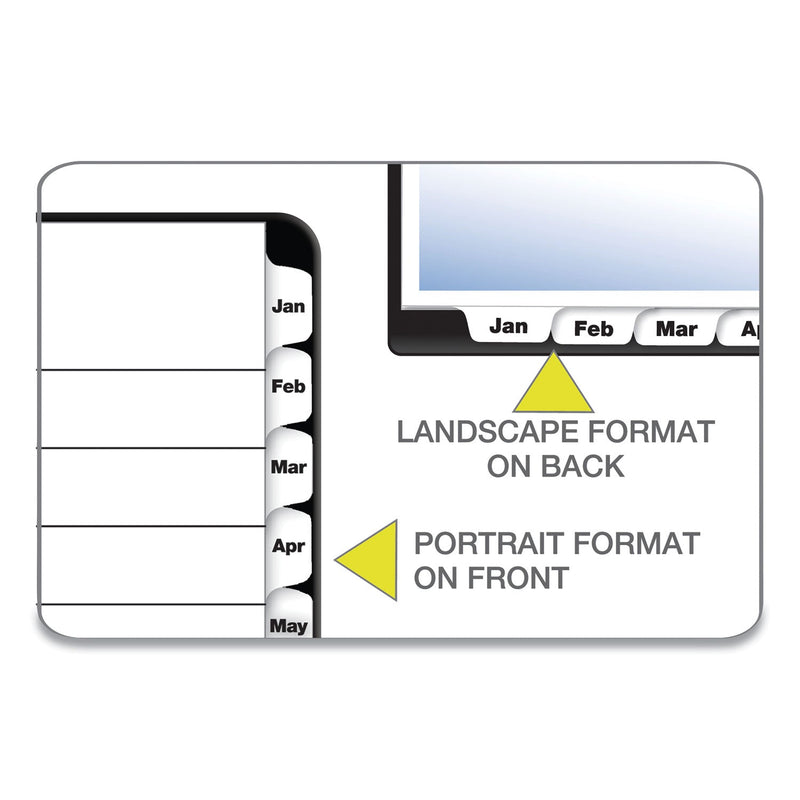 Cardinal OneStep Printable Table of Contents and Dividers, 12-Tab, Jan. to Dec., 11 x 8.5, White, White Tabs, 1 Set
