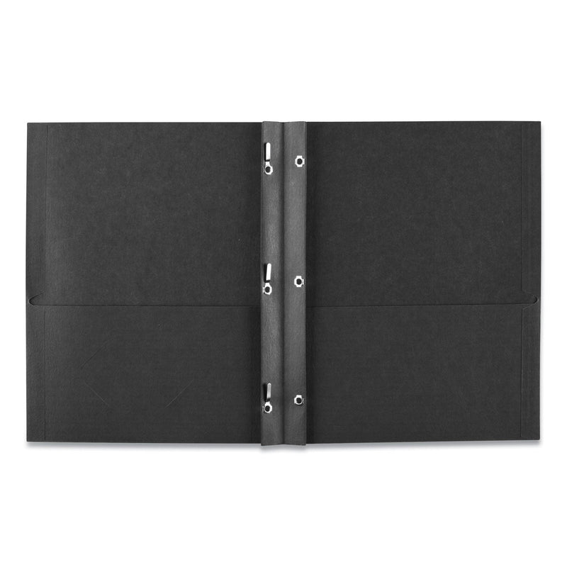 Avery Two-Pocket Folder, Prong Fastener, 0.5" Capacity, 11 x 8.5, Black, 25/Box
