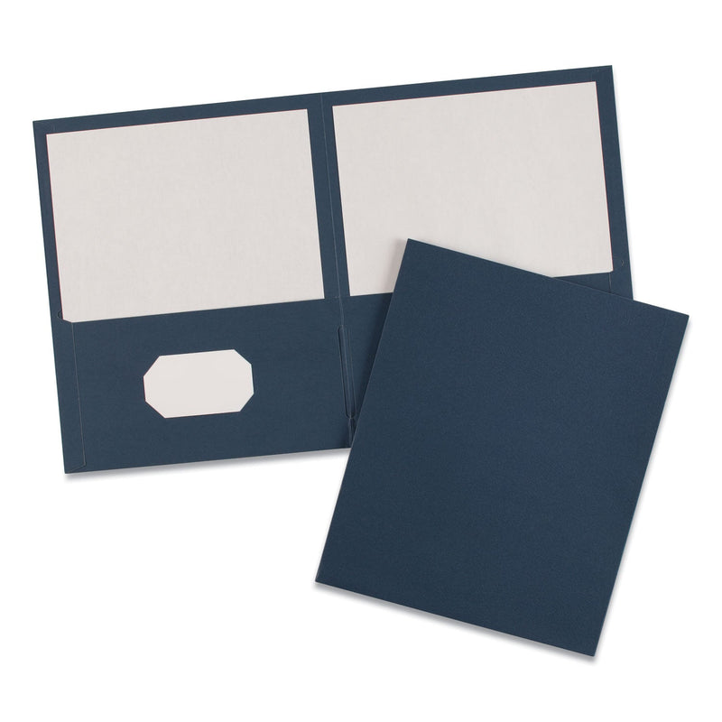 Avery Two-Pocket Folder, 40-Sheet Capacity, 11 x 8.5, Dark Blue, 25/Box