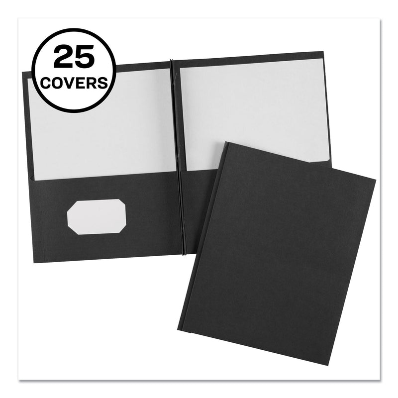 Avery Two-Pocket Folder, Prong Fastener, 0.5" Capacity, 11 x 8.5, Black, 25/Box
