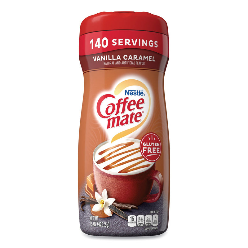 Coffee mate Vanilla Carmel Powdered Creamer, 15 oz Canister, 6/Carton