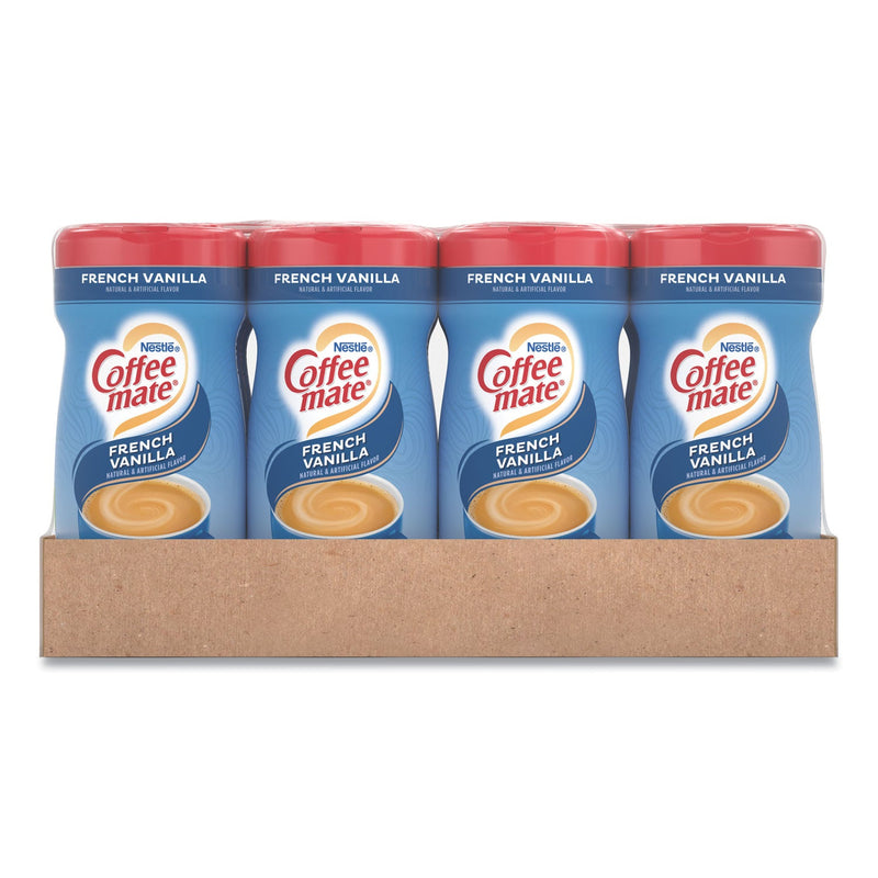 Coffee mate Non-Dairy Powdered Creamer, French Vanilla, 15 oz Canister, 12/Carton