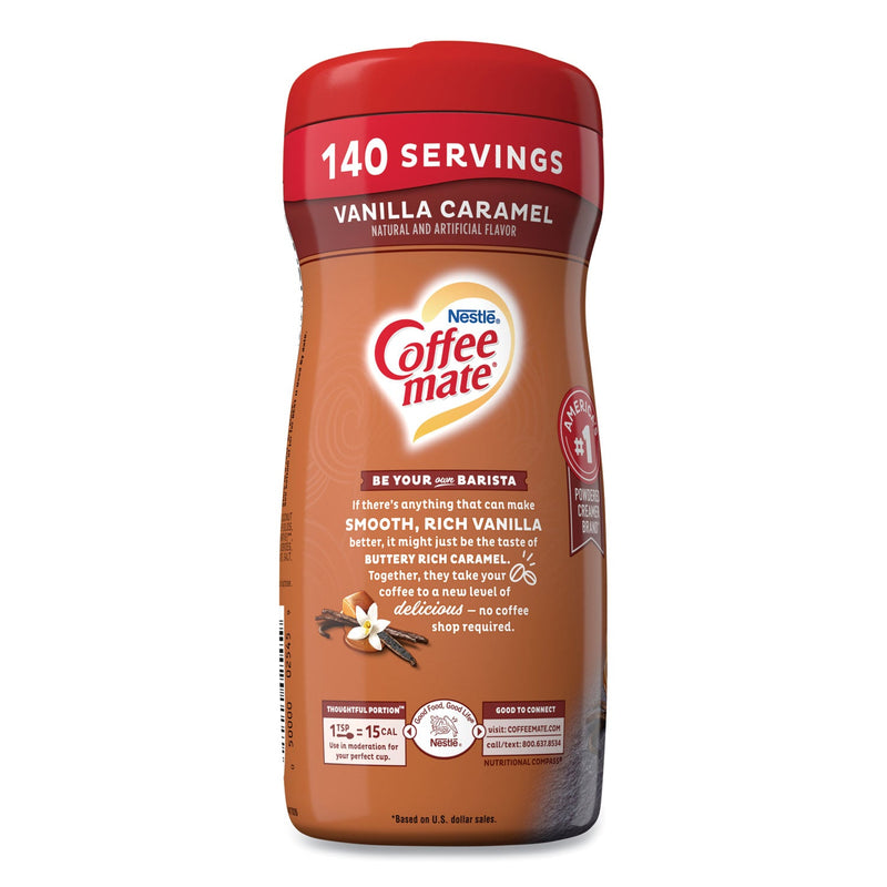 Coffee mate Vanilla Carmel Powdered Creamer, 15 oz Canister, 6/Carton