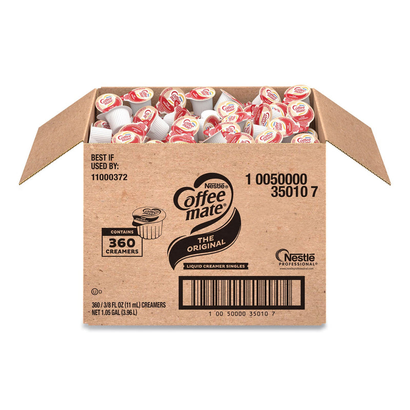 Coffee mate Liquid Coffee Creamer, Original, 0.38 oz Mini Cups, 360/Carton