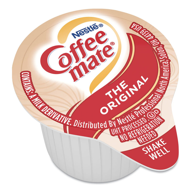 Coffee mate Liquid Coffee Creamer, Original, 0.38 oz Mini Cups, 50/Box, 4 Boxes/Carton, 200 Total/Carton