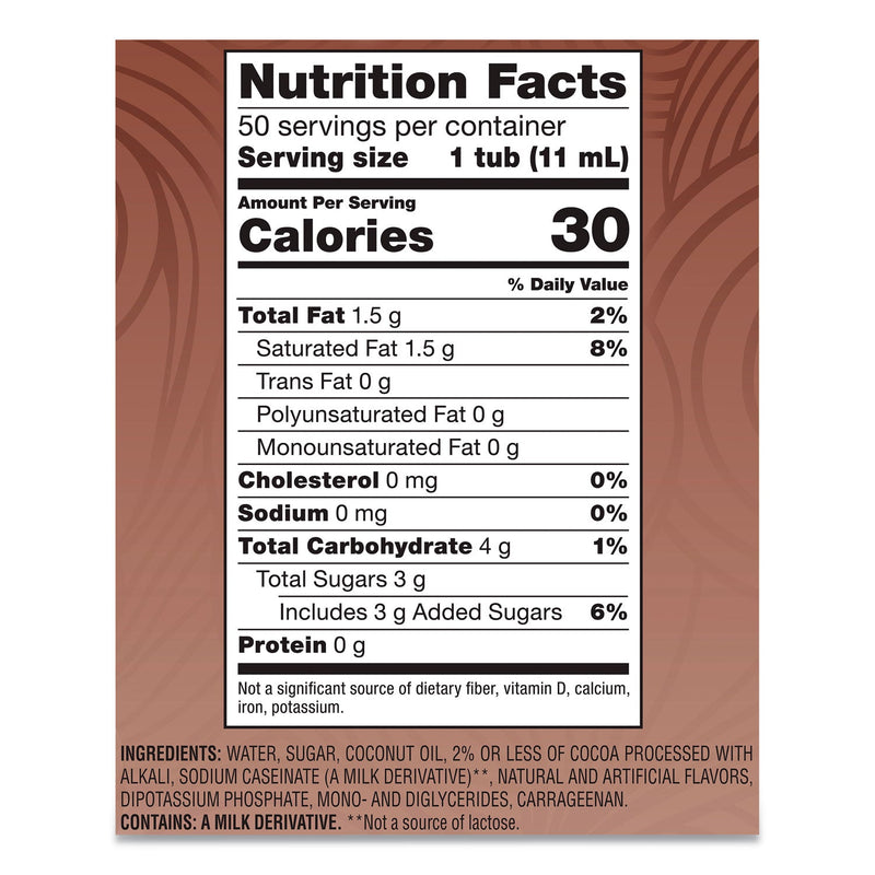 Coffee mate Liquid Coffee Creamer, Cafe Mocha, 0.38 oz Mini Cups, 50/Box, 4 Boxes/Carton, 200 Total/Carton