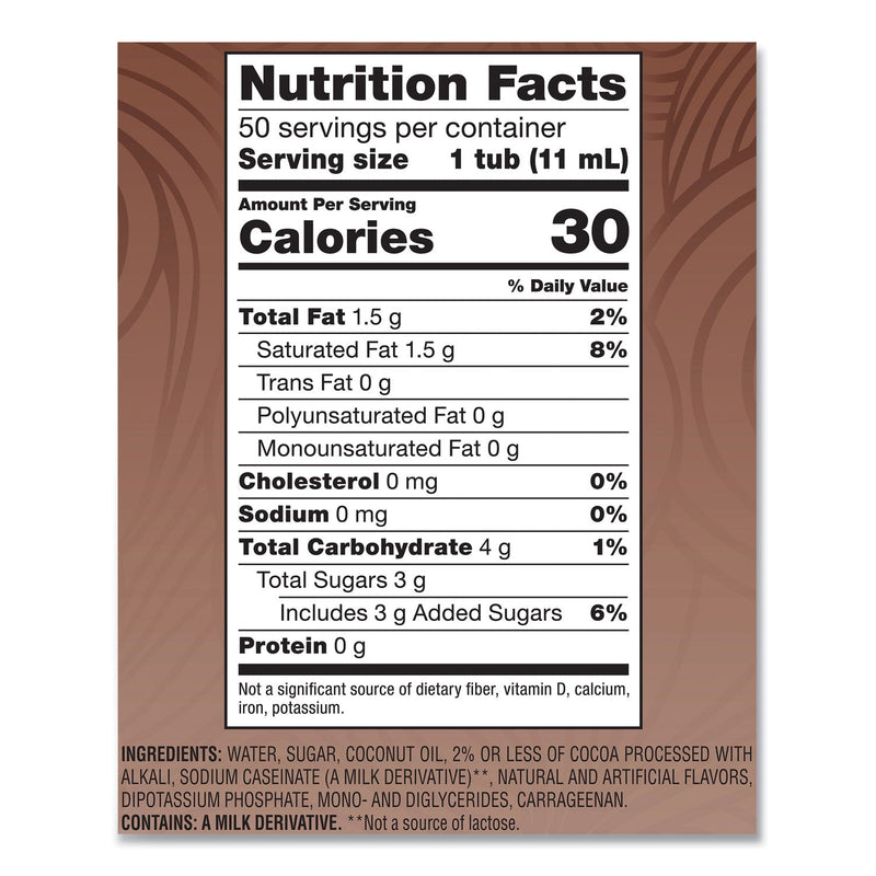 Coffee mate Liquid Coffee Creamer, Cafe Mocha, 0.38 oz Mini Cups, 50/Box