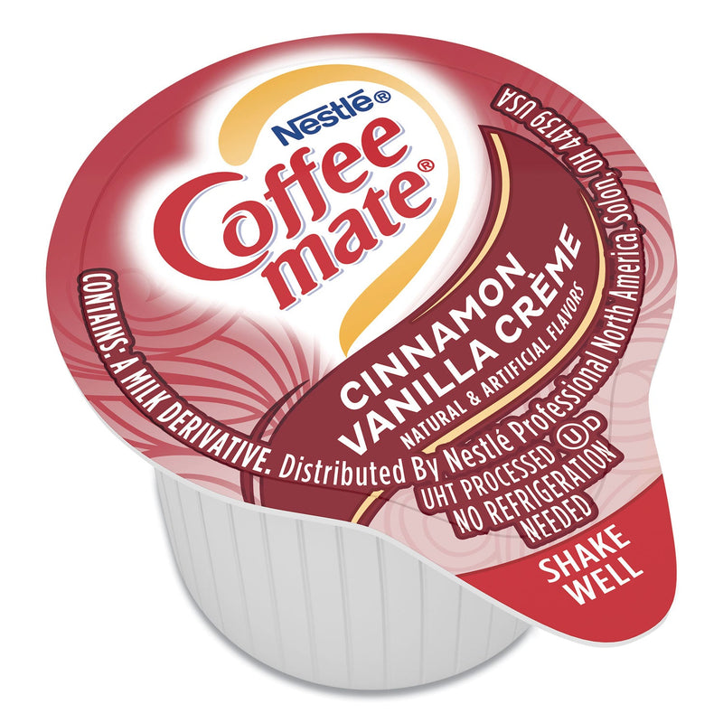 Coffee mate Liquid Coffee Creamer, Cinnamon Vanilla, 0.38 oz Mini Cups, 50/Box