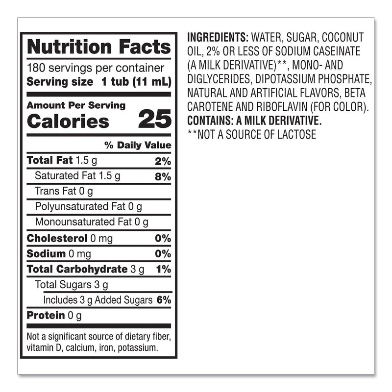 Coffee mate Liquid Coffee Creamer, French Vanilla, 0.38 oz Mini Cups, 180/Carton