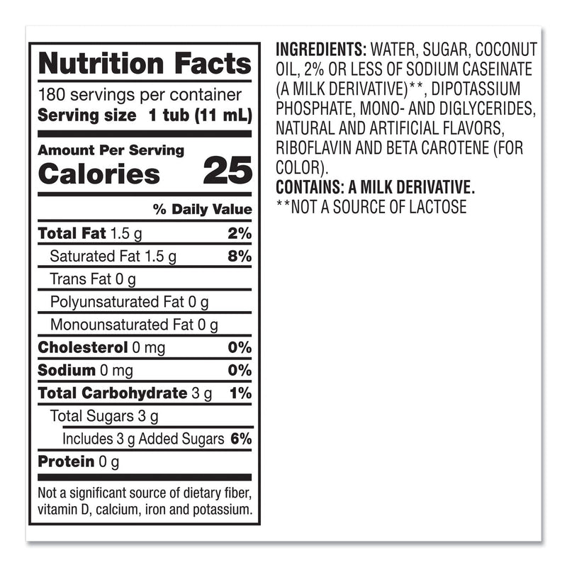 Coffee mate Liquid Coffee Creamer, Hazelnut, 0.38 oz Mini Cups, 180/Carton