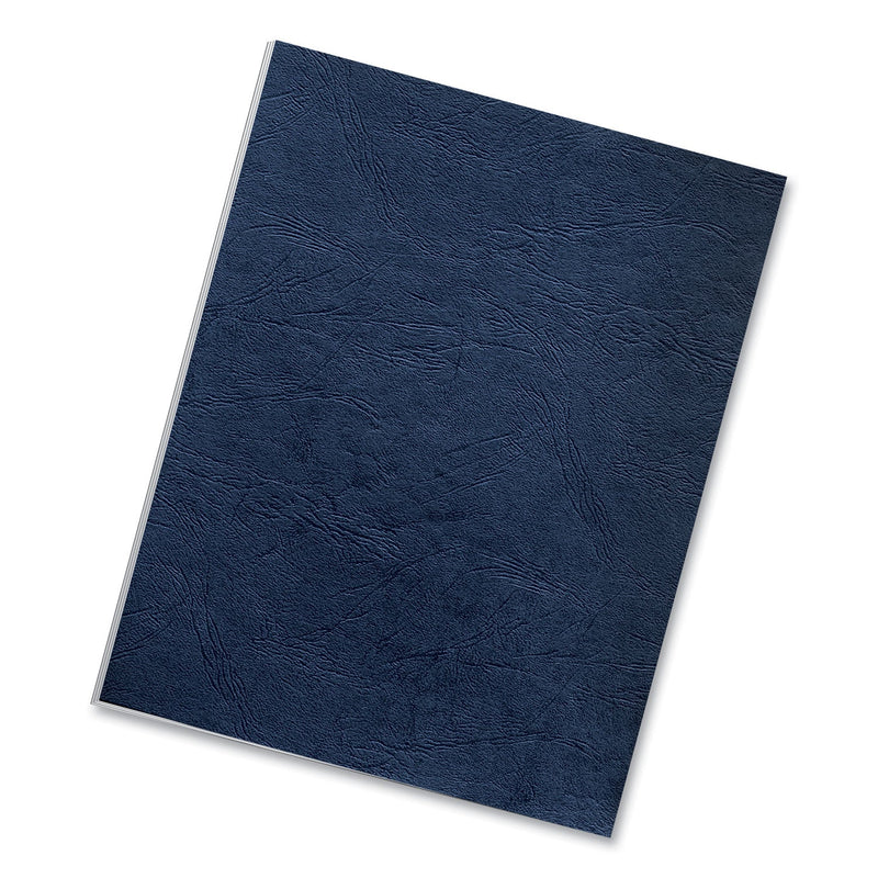 Fellowes Classic Grain Texture Binding System Covers, 11 x 8.5, Navy, 50/Pack
