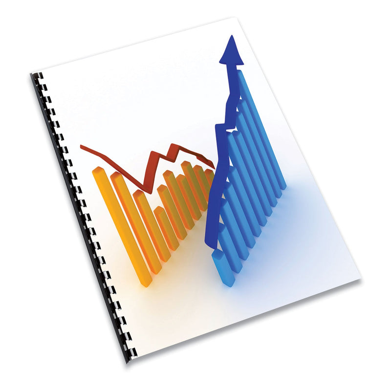 Fellowes Expressions Classic Grain Texture Presentation Covers for Binding Systems, Navy, 11.25 x 8.75, Unpunched, 200/Pack
