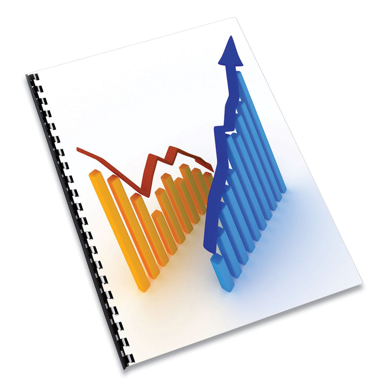 Fellowes Expressions Classic Grain Texture Presentation Covers for Binding Systems, White, 11.25 x 8.75, Unpunched, 200/Pack
