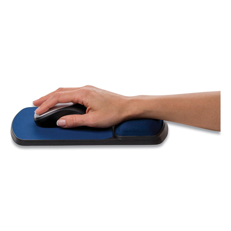 Fellowes Gel Mouse Pad with Wrist Rest, 6.25 x 10.12, Black/Sapphire