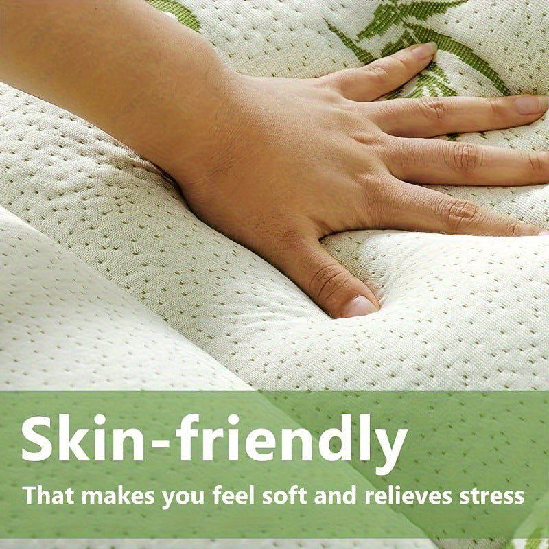 Bamboo Mattress Topper – Cooling, Extra Thick & Soft Quilted Cover for Back Pain Relief