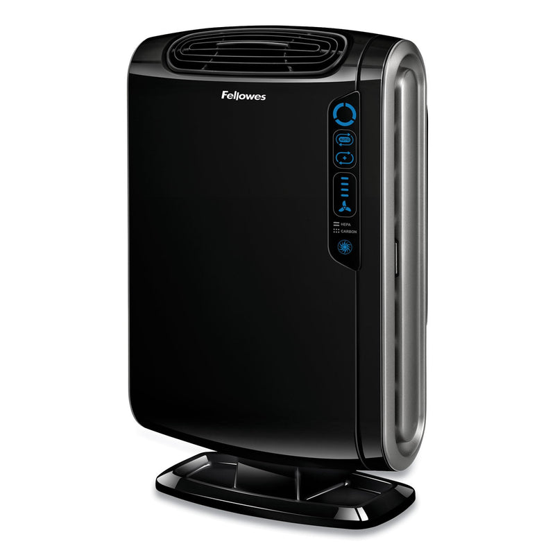 Fellowes HEPA and Carbon Filtration Air Purifiers, 200 to 400 sq ft Room Capacity, Black
