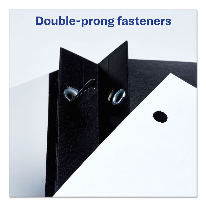 Avery Durable Clear Front Report Cover, Prong Fastener, 0.13" Capacity, 8.5 x 11, Clear/Black, 25/Box