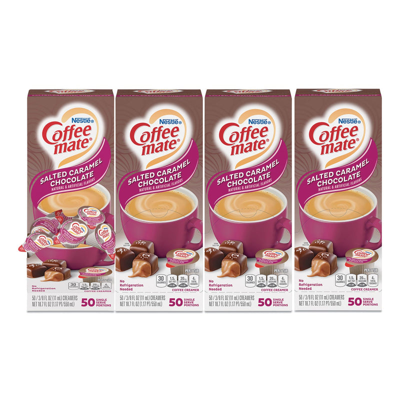 Coffee mate Liquid Coffee Creamer, Italian Sweet Creme, 0.38 oz Mini Cups, 50/Box, 4 Boxes/Carton, 200 Total/Carton