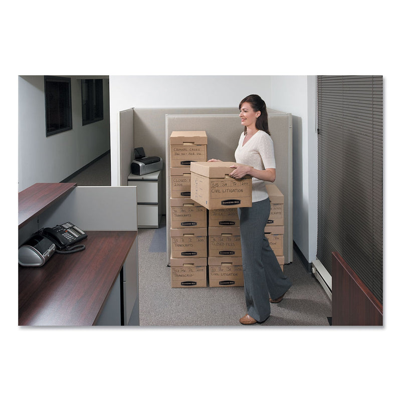 Bankers Box Filing Box, Letter/Legal Files, 13" x 16.25" x 12", Kraft, 25/Carton
