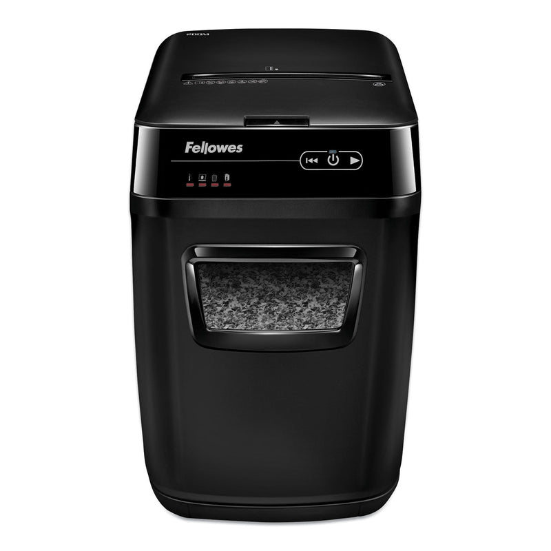 Fellowes AutoMax 200M Auto Feed Micro-Cut Shredder, 200 Auto/10 Manual Sheet Capacity