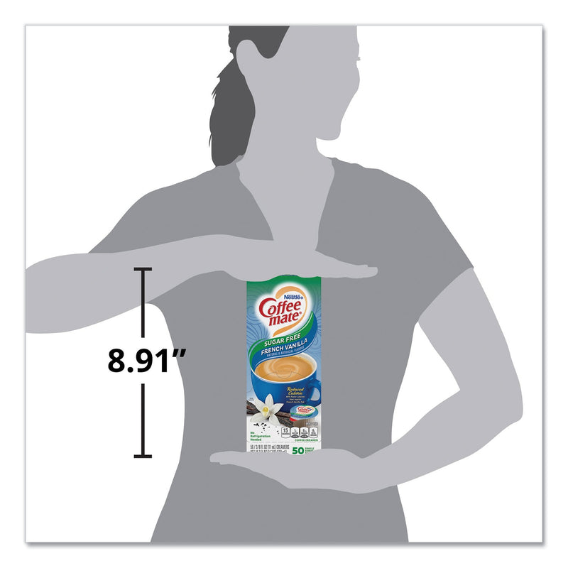 Coffee mate Liquid Coffee Creamer, Sugar Free French Vanilla, 0.38 oz Mini Cups, 50/Box