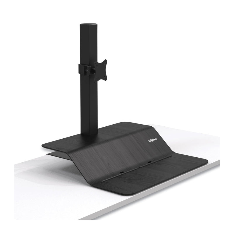 Fellowes Lotus VE Sit-Stand Workstation, 29" x 28.5" x 27.5" to 42.5", Black