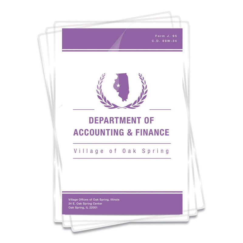 Fellowes Laminating Pouches, 3 mil, 9" x 14.5", Gloss Clear, 50/Pack