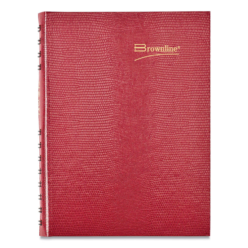 Brownline CoilPro Ruled Daily Planner, 8.25 x 5.75, Red Cover, 12-Month (Jan to Dec): 2023