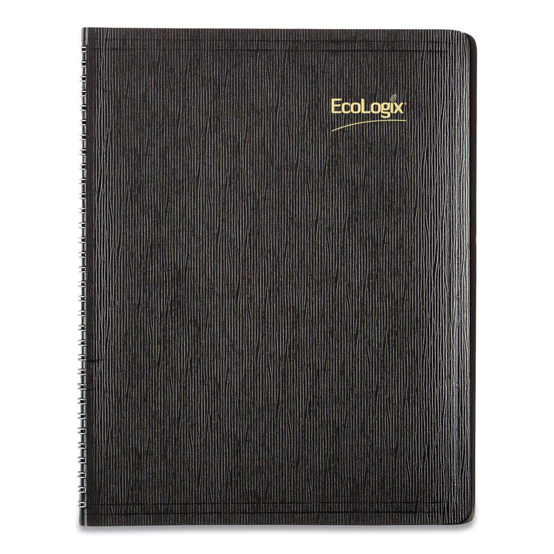 Brownline EcoLogix Recycled Monthly Planner, EcoLogix Artwork, 11 x 8.5, Black Cover, 14-Month (Dec to Jan): 2022 to 2024