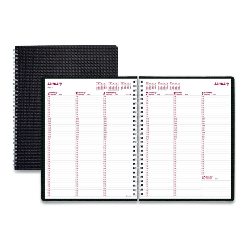 Brownline DuraFlex Weekly Planner, 11 x 8.5, Black Cover, 12-Month (Jan to Dec): 2023