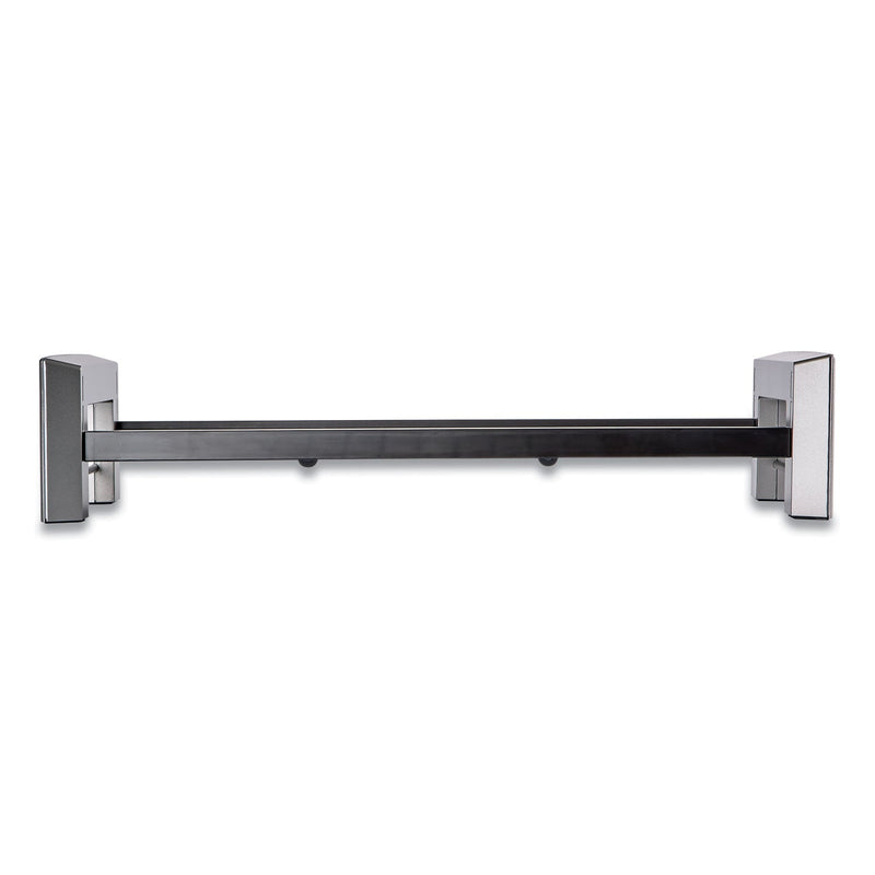 Fellowes Professional Series Flat Panel Workstation, 25.88" x 11.5" x 2.5" to 4.5", Black/Silver, Supports 40 lbs