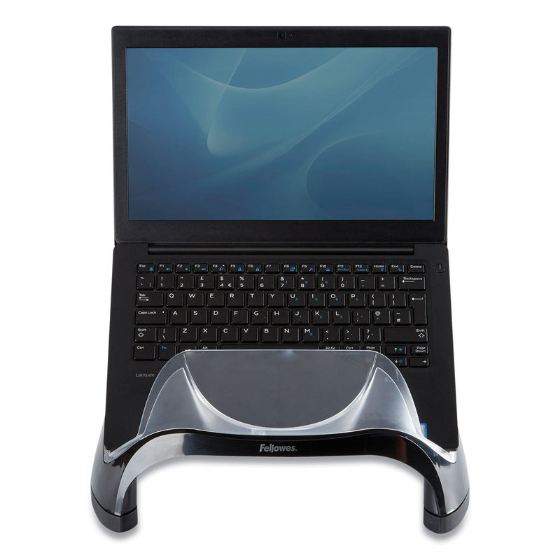 Fellowes Smart Suites Laptop Riser with USB, 13.13" x 10.63" x 7.5", Black/Clear
