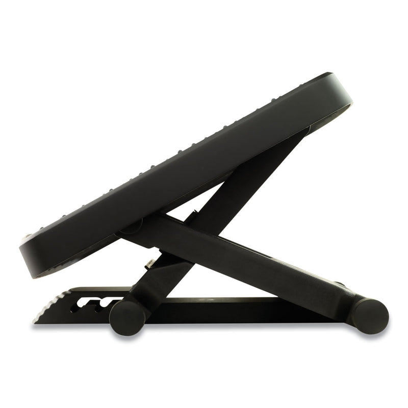 Fellowes Ultimate Foot Support, HPS, 17.75w x 13.25d x 4 to 6.5h, Black/Gray