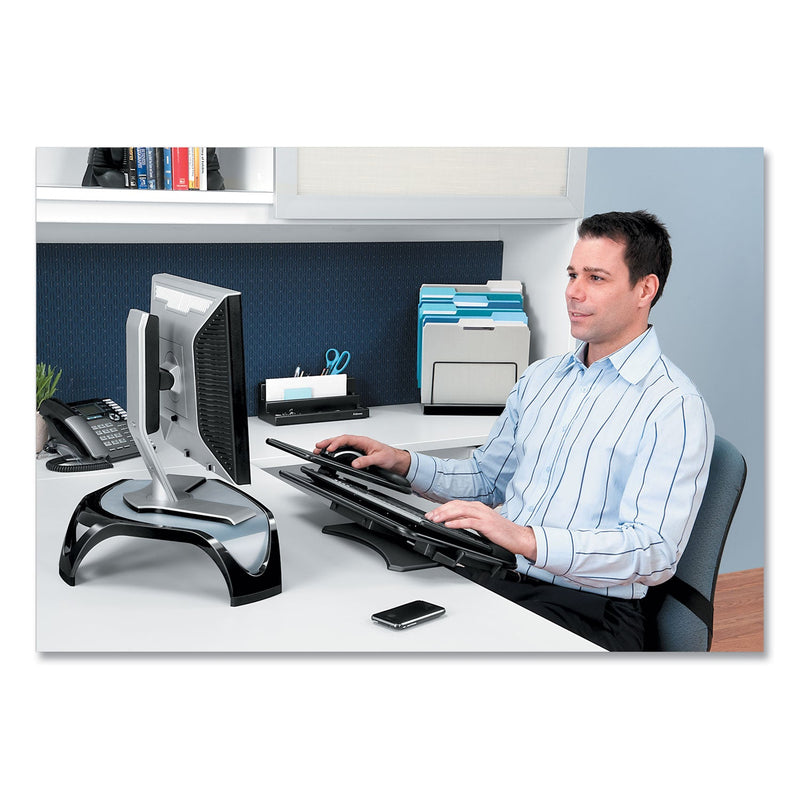 Fellowes Tilt 'n Slide Keyboard Manager with Comfort Glide, 19.5w x 11.5d, Black