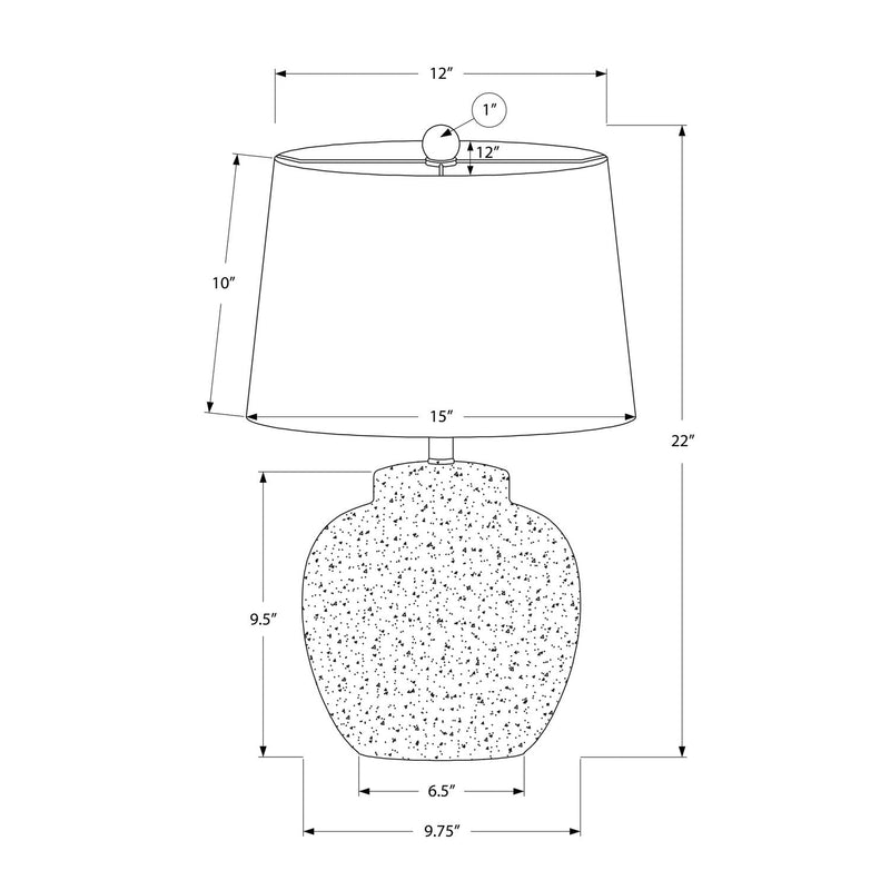 Lighting, Table Lamp, Concrete, Modern - Cream