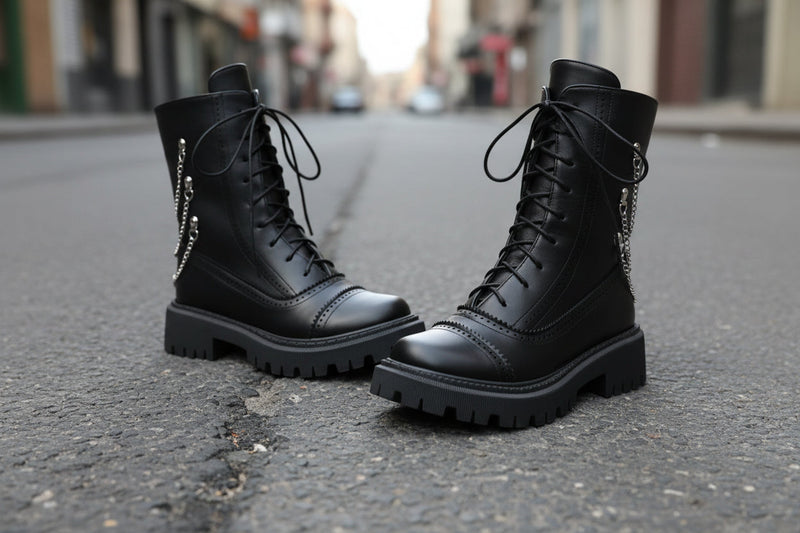 Women’s Chunky Heel Mid-Calf Dr. Style Boots – Large Size Fall & Winter Boot