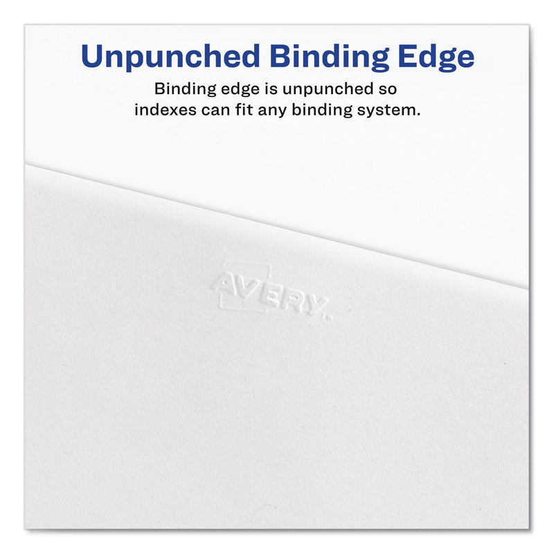 Avery Preprinted Legal Exhibit Side Tab Index Dividers, Allstate Style, 10-Tab, 24, 11 x 8.5, White, 25/Pack