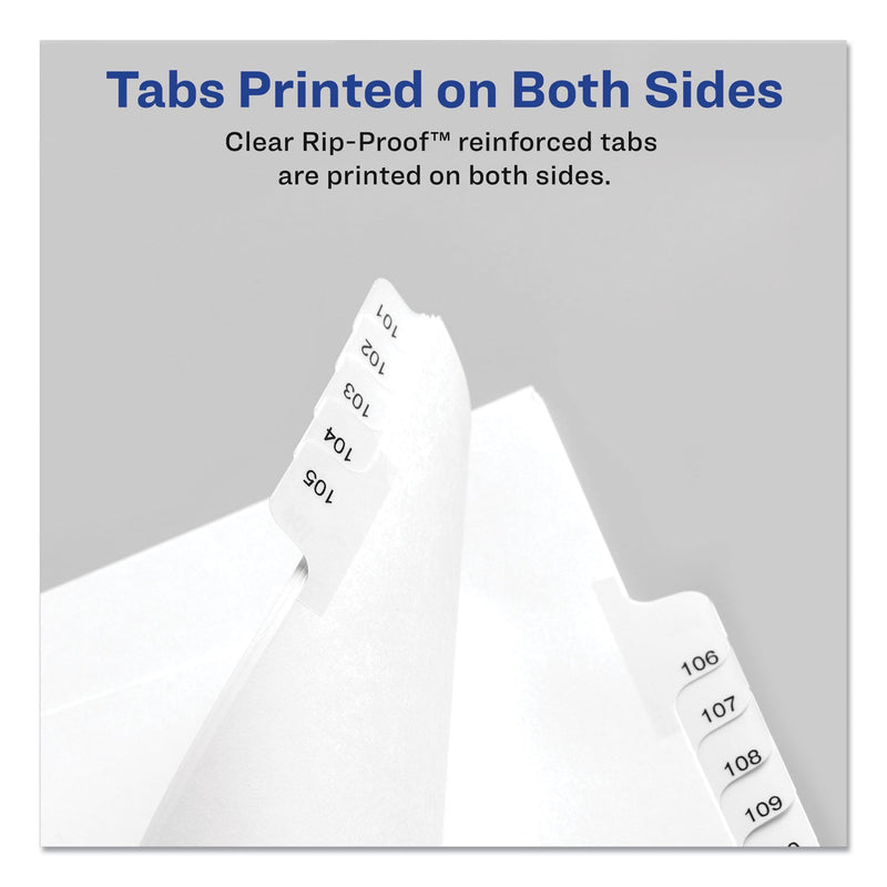 Avery Preprinted Legal Exhibit Side Tab Index Dividers, Allstate Style, 25-Tab, Exhibit 1 to Exhibit 25, 11 x 8.5, White, 1 Set