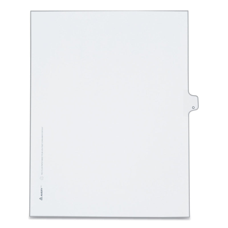 Avery Preprinted Legal Exhibit Side Tab Index Dividers, Allstate Style, 26-Tab, O, 11 x 8.5, White, 25/Pack