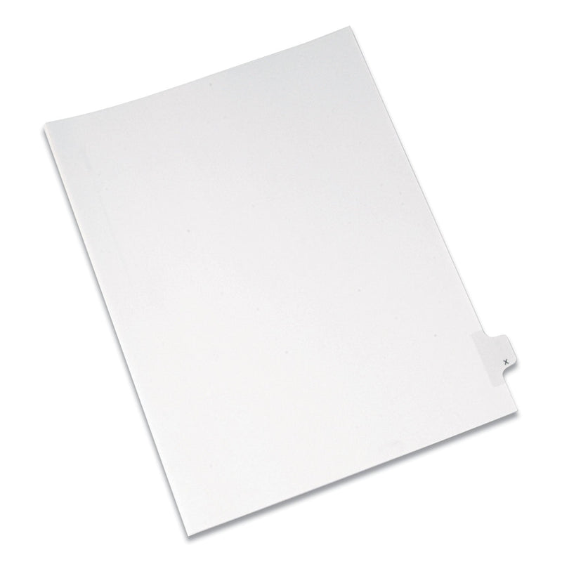 Avery Preprinted Legal Exhibit Side Tab Index Dividers, Allstate Style, 26-Tab, X, 11 x 8.5, White, 25/Pack