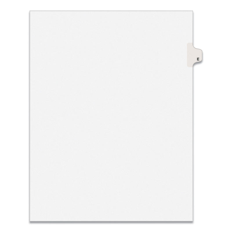Avery Preprinted Legal Exhibit Side Tab Index Dividers, Avery Style, 26-Tab, E, 11 x 8.5, White, 25/Pack, (1405)